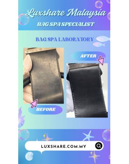 LOUIS VUITTON SAC MONTAIGNE BAG IN BLACK EPI LEATHER (BAG SPA CLEANING , TREATMENT & CARE)