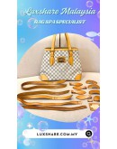 LOUIS VUITTON DAMIER AZUR HAMPSTEAD PM TOTE BAG (BAG SPA CLEANING,VACHETTA LEATHER REPLACEMENT)