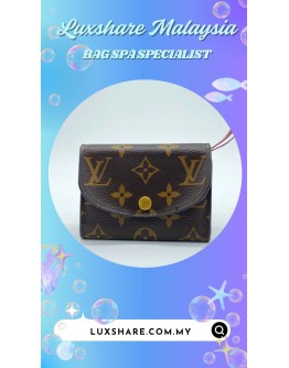 LOUIS VUITTON ROSALIE COIN PURSE IN MONODRAM (BAG SPA CLEANING,COLOR TOUCP UP)