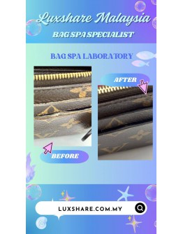 LOUIS VUITTON MONOGRAM CANVAS EMILIE WALLET (LEATHER REPLACEMENT, OIL EDGE)