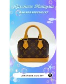 LOUIS VUITTON MINI ALMA (BAG SPA CLEANING, NANO RESTORATION ON VACHETTA LEATHER PART)