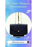 LOUIS VUITTON POCHETTE FELICIE IN BLACK (STICK BACK DOWN LEATHER PART , GOLD PLATED )