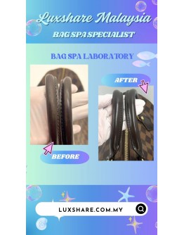 LOUIS VUITTON SPEEDY DAMIER EBENE HANDBAG (BAG SPA CLEANING, NANO RESTORATION)