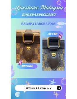 LOUIS VUITTON TREVI PM HANDBAG IN DAMIER EBENE CANVAS (REMOVE MOULD,BAG SPA CLEANING)