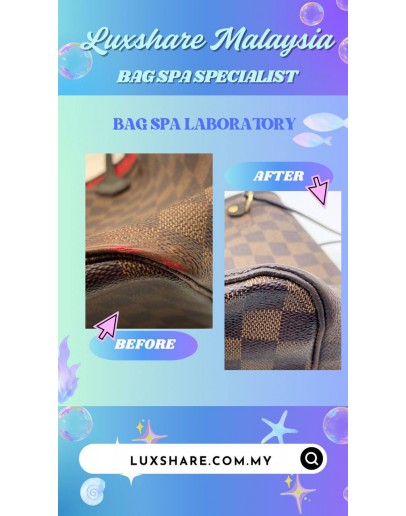 LOUIS VUITTONDAMIER EBENE NEVERFULL MM TOTE BAG (BAG SPA CLEANING, TOUCH UP CORNER COLOUR FADED PART)