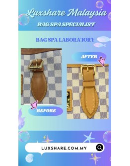 LOUIS VUITTON HAMPSTEAD MM DAMIER BAG ( BAG SPA CLEANING, VACHETTA LEATHER REPLACEMENT)