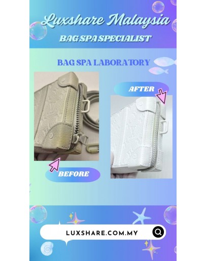 LOUIS VUITTON SOFT TRUNK WALLET IN WHITE (BAG SPA CLEANING, NANO RESTORATION)