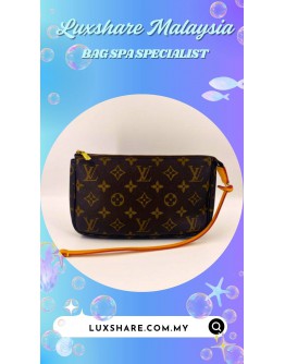 LOUIS VUITTON POCHETTE IN MONOGRAM CANVAS (BAG SPA CLEANING,VACHETTA LEATHER REPLACEMENT)