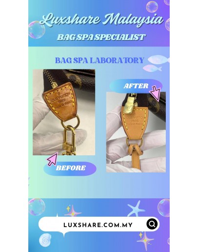 LOUIS VUITTON POCHETTE IN MONOGRAM CANVAS (BAG SPA CLEANING,VACHETTA LEATHER REPLACEMENT)