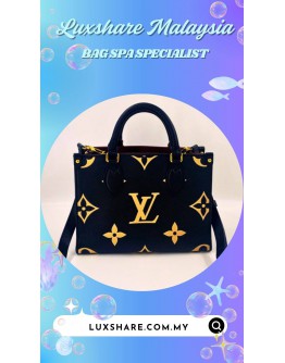 LOUIS VUITTON ON-THE-GO PM TOTE BAG IN MONOGRAM EMPREINTE LEATHER (BAG SPA CLEANING,TREATMENT&CARE)