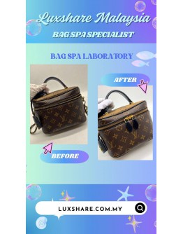 LOUIS VUITTON VANITY PM HANDBAG (BAG SPA CLEANING,ZIP TREATMENT)