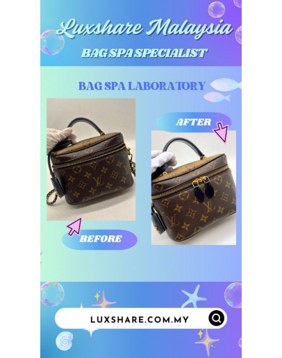 LOUIS VUITTON VANITY PM HANDBAG (BAG SPA CLEANING,ZIP TREATMENT)