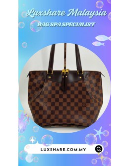 LOUIS VUITTON WESTMINSTER PM BAG IN DAMIER EBENE CANVAS (BAG SPA CLEANING,TOUCH UP CORNER PART)