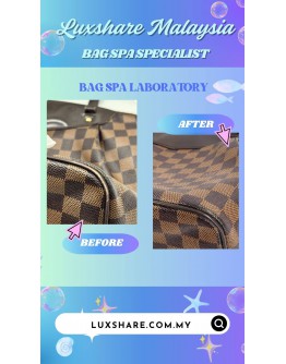 LOUIS VUITTON WESTMINSTER PM BAG IN DAMIER EBENE CANVAS (BAG SPA CLEANING,TOUCH UP CORNER PART)