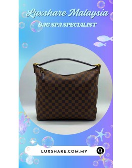 LOUIS VUITTON PORTOBELLO PM BAG IN DAMIER EBENE CANVAS (NANO RETSORATION,LEATHER REPLACEMENT)