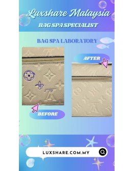 LOUIS VUITTON POCHETTE METIS EAST WEST IN WHITE MONOGRAM EMPREINTE LEATHER (BAG SPA CLEANING,TREATMENT&CARE)