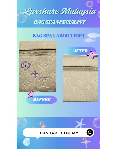 LOUIS VUITTON POCHETTE METIS EAST WEST IN WHITE MONOGRAM EMPREINTE LEATHER (BAG SPA CLEANING,TREATMENT&CARE)