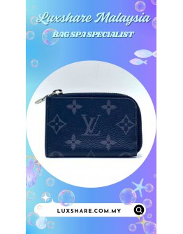 LOUIS VUITTON MONOGRAM ECLIPSE PORTE MONNAIE JOUR (BAG SPA CLEANING,SILVER PLATED)