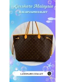 LOUIS VUITTON NEVERFULL GM TOTE BAG IN MONOGRAM CANVAS (BAG SPA CLEANING,VACHETTA LEATHER REPLACEMENT)