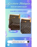 LOUIS VUITTON NEVERFULL GM TOTE BAG IN MONOGRAM CANVAS (BAG SPA CLEANING,VACHETTA LEATHER REPLACEMENT)