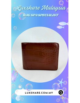 LOUIS VUITTON WALLET IN BROWN (BAG SPA CLEANING,NANO RESTORATION)