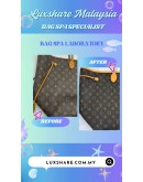 LOUIS VUITTON NEVERFULL GM MONOGRAM HANDBAG (BAG SPA CLEANING,VACHETTA LEATHER REPLACEMENT)