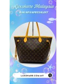 LOUIS VUITTON NEVERFULL MM MONOGRAM CANVAS TOTE BAG (BAG SPA CLEANING,VACHETTA LEATHER REPLACEMENT)