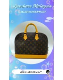 LOUIS VUITTON ALMA HANDBAG IN MONOGRAM CANVAS WITH VACHETTA LEATHER TRIM (BAG SPA CLEANING,VACHETTA LEATHER REPLACEMENT)