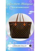 LOUIS VUITTON NEVERFULL MM TOTE BAG IN CLASSIC MONOGRAM CANVAS (BAG SPA CLEANING,LEATHER REPLACEMENT)