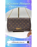 LOUIS VUITTON FAVOURITE MM SHOULDER BAG IN MONOGRAM CANVAS (BAG SPA CLEANING,GOLD PLATED)