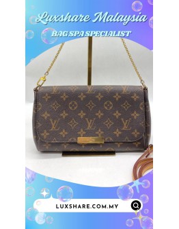 LOUIS VUITTON FAVOURITE MM SHOULDER BAG IN MONOGRAM CANVAS (BAG SPA CLEANING,GOLD PLATED)