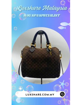 LOUIS VUITTON MINI LIN SPEEDY 30 BAG (BAG SPA CLEANING,LEATHER REPLACEMENT)
