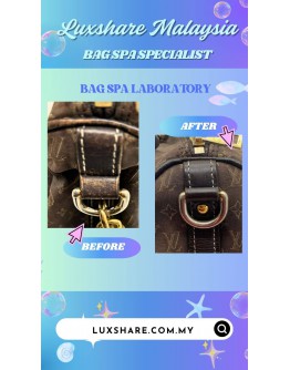 LOUIS VUITTON MINI LIN SPEEDY 30 BAG (BAG SPA CLEANING,LEATHER REPLACEMENT)
