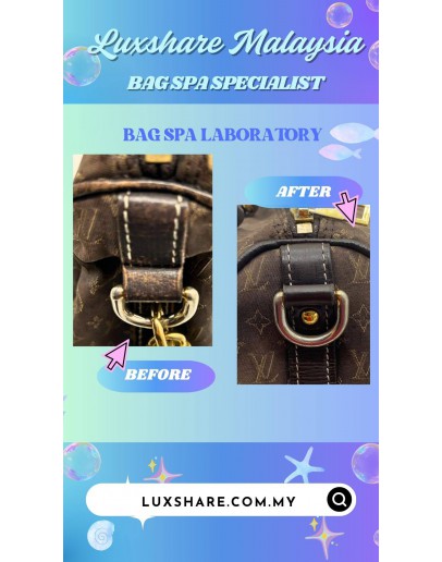 LOUIS VUITTON MINI LIN SPEEDY 30 BAG (BAG SPA CLEANING,LEATHER REPLACEMENT)