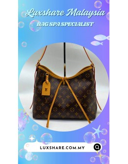 LOUIS VUITTON CARRYALL PM HANDBAG IN MONOGRAM CANVAS (BAG SPA CLEANING,NANO RESTORATION)