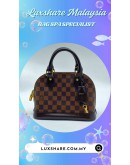 LOUIS VUITTON ALMA BB IN DAMIER EBENE CANVAS (BAG SPA CLEANING,NANO RESTORATION)