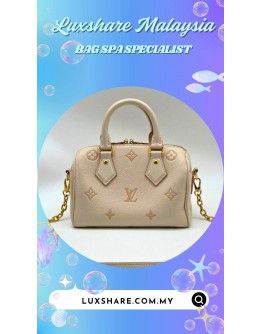 LOUIS VUITTON SPEEDY BANDOULIERE 20 IN MONOGRAM EMPREINTE LEATHER (BAG SPA CLEANING,TREATMENT AND CARE)