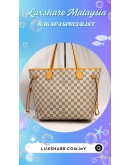 LOUIS VUITTON NEVERFULL MM DAMIER AZUR (BAG SPA CLEANING,VACHETTA LEATHER REPLACEMENT)