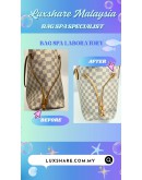 LOUIS VUITTON NEVERFULL MM DAMIER AZUR (BAG SPA CLEANING,VACHETTA LEATHER REPLACEMENT)