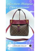 LOUIS VUITTON SHOULDER BAG IN MONOGRAM AND RED TRIM LEATHER''CANVAS MONOGRAM LEATHER REPLAMENT AND BAG SPA SERVICE''