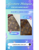 LOUIS VUITTON SHOULDER BAG IN MONOGRAM AND RED TRIM LEATHER''CANVAS MONOGRAM LEATHER REPLAMENT AND BAG SPA SERVICE''
