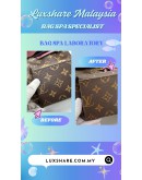 LOUIS VUITTON SHOULDER BAG IN MONOGRAM AND RED TRIM LEATHER''CANVAS MONOGRAM LEATHER REPLAMENT AND BAG SPA SERVICE''