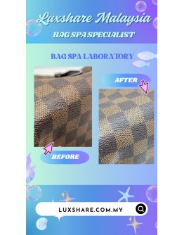 LOUIS VUITTON SPEEDY 25 DAMIE EBENE WITH STRAP'' BAG SPA SERVICE AND LEATHER TREATMENT''