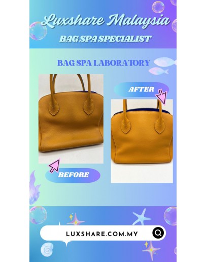 LOUIS VUITTON MILLA PM BAG WITH STRAP IN VEAU NUAGE SAFRAN LEATHER''NANO RESTORE AND BAG SPA SERVICE''