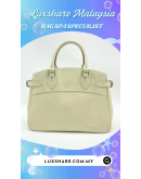LOUIS VUITTON VINTAGE MEDIUM PASSY WHITE LEATHER BAG "SPA CLEANING AND TREATMENT LEATHER"