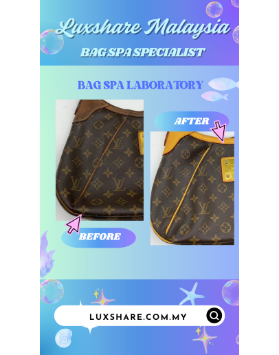 LOUIS VUITTON THAMES SHOULDER BAG MONOGRAM LEATHER BROWN" NANO RESTORE AND BAG SPA SERVICE"