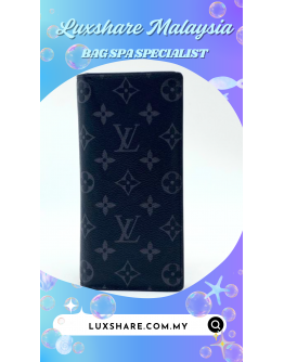 LOUIS VUITTON LONG WALLET IN MONOGRAM ECLIPSE "TOUCH UP AND BAG SPA SERVICE"