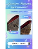 LOUIS VUITTON NEVERFULL DAMIER EBENE "LEATHER REPLACEMENT AND BAG SPA SERVICE"