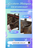 LOUIS VUITTON NEVERFULL DAMIER EBENE "LEATHER REPLACEMENT AND BAG SPA SERVICE"