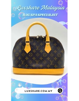 LOUIS VUITTON ALMA MM MONOGRAM CANVAS LEATHER" NANO RESTORE AND BAG SPA SERVICE"